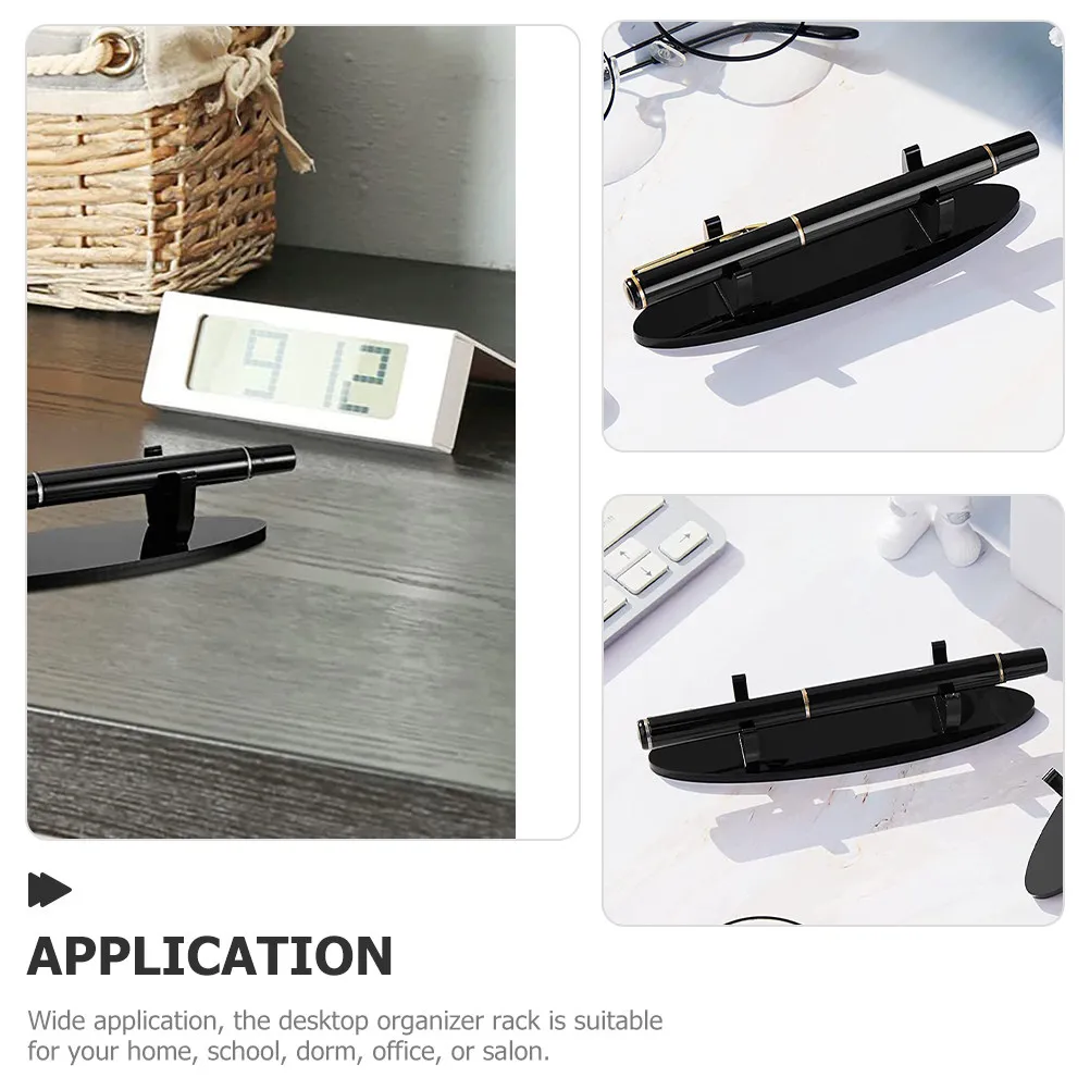 4Pcs Acrylic Pen Display Holder Stand Organizer Rack for Pens Makeup Brushes Eyebrow Nail Art Tools Desktop Office Home Salon