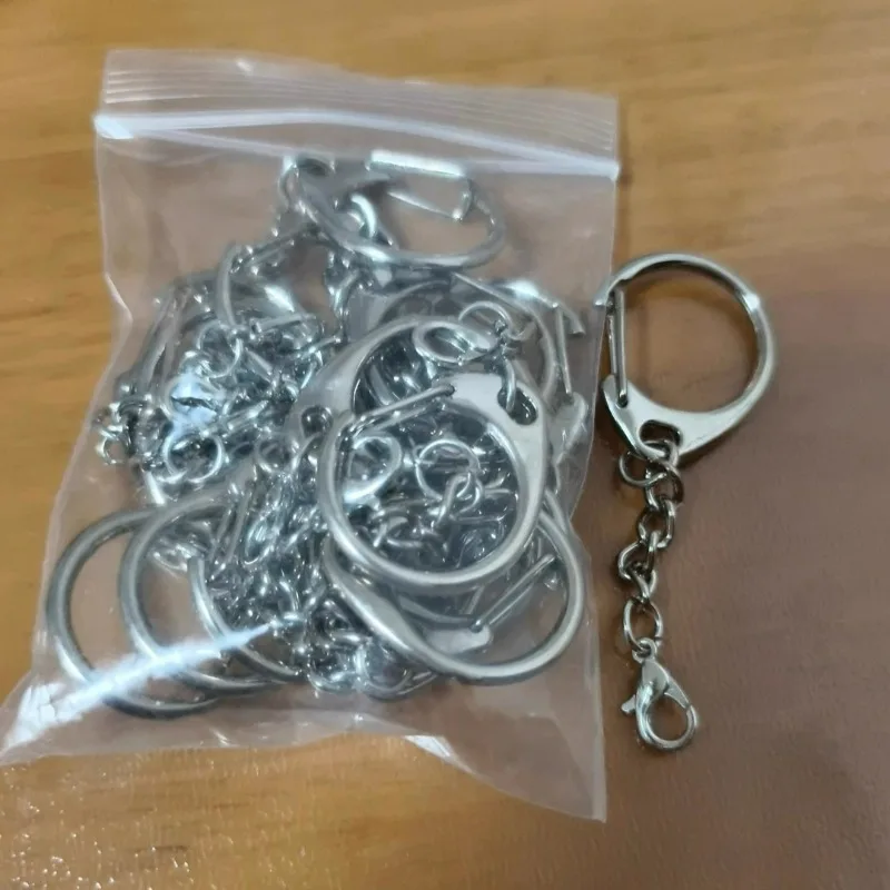 10-100 قطعة 2025 مشبك قفل المفاتيح حلقة C على شكل المشابك موصل هوك DIY بها بنفسك صنع المجوهرات العثور على مفتاح ملحقات السلسلة