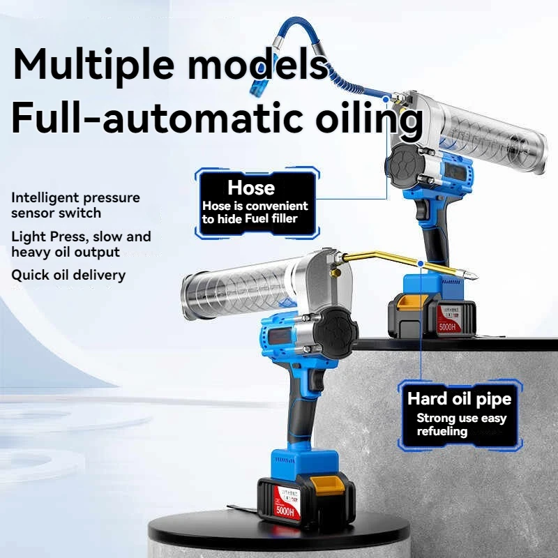Il distributore di burro wireless senza spazzole con pistola per burro elettrica può essere utilizzato per proiettili di olio a botte/mezze in macchine edili