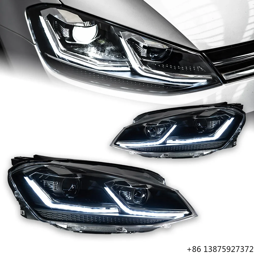 Car LED Headlight for 7 MK7 LED Headlight 2013-2016 Replacement Headlamp Assembly Modified Plug Play Light