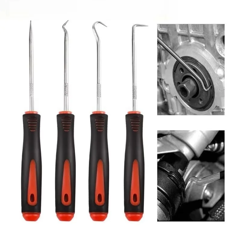 4/10pcs 160mm Auto Car Oil Seal Screwdrivers Set Hose Removal Hook Set O-Ring Seal Gasket Puller Remover Pick Hooks Repair Tools
