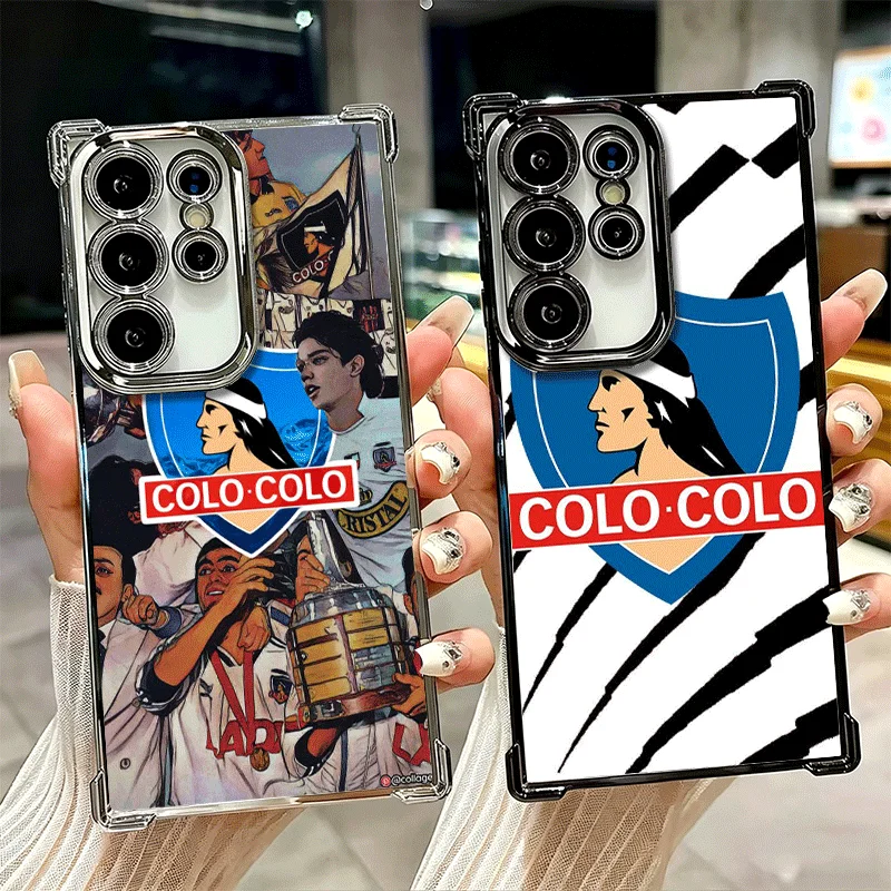 Social Y Deportivo Colo Club Plating Phone Case For Samsung Galaxy S25 S26 Edge S24 S23 Ultra S22 S21 Plus S20 FE Anti-Fall Prot