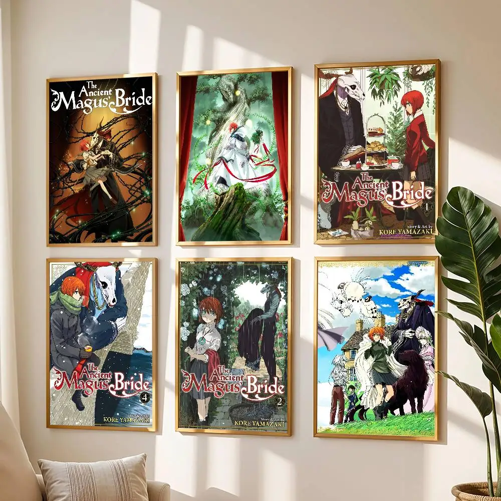 1 قطعة أنيمي A-القديمة Magus العروس المشارك طباعة لغرفة النوم غرفة المعيشة ديكور المنزل اللوحة جدار الفن HD صورة جدارية