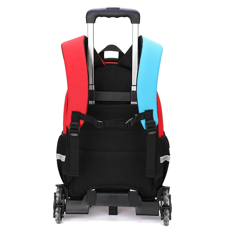Kids School Bag Rolling Backpack for Boy Wheeled Backpack School Bag With Wheels Trolley Bookbag Travel Luggage with Lunch Bag