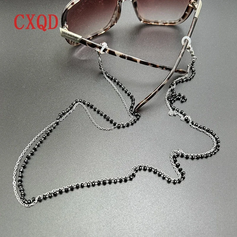 Women's Stainless Steel Double-layer 3mm Glasses Chain Fashion Reading Cord Casual Eyeglasses Strap Rope Mask Holder Gift