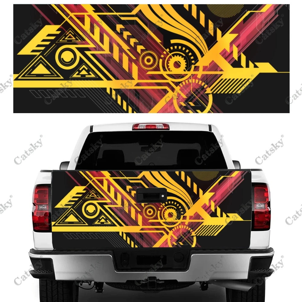 Cyber Circuit Future Design Truck Tailgate Wrap Professional Grade Material Universal Fit for Full Size Trucks Weatherproof