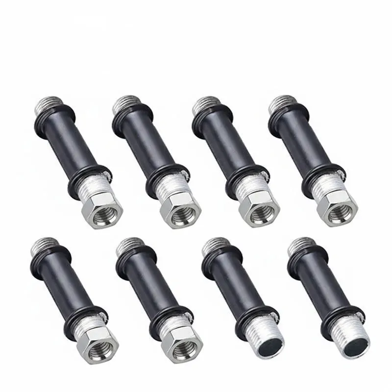 8PCS M10*1.0 Threaded Hollow Pipe Lamp Rod 50mm Straight Tube Connector for Wall Lamp Chandelier DIY Iron Lacquer Finish