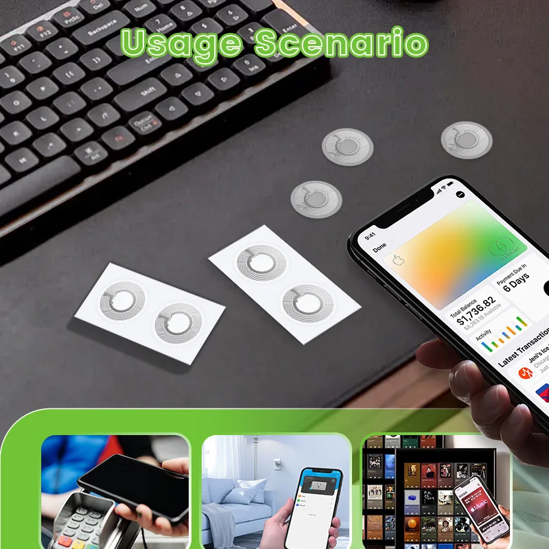 ملصقات NFC مقاس 35 مم Ntag213، علامات إنترنت الأشياء المتوافقة مع اختصارات الأتمتة الشخصية، علامات NFC، الهواتف والأجهزة المحمولة التي تدعم NFC #5