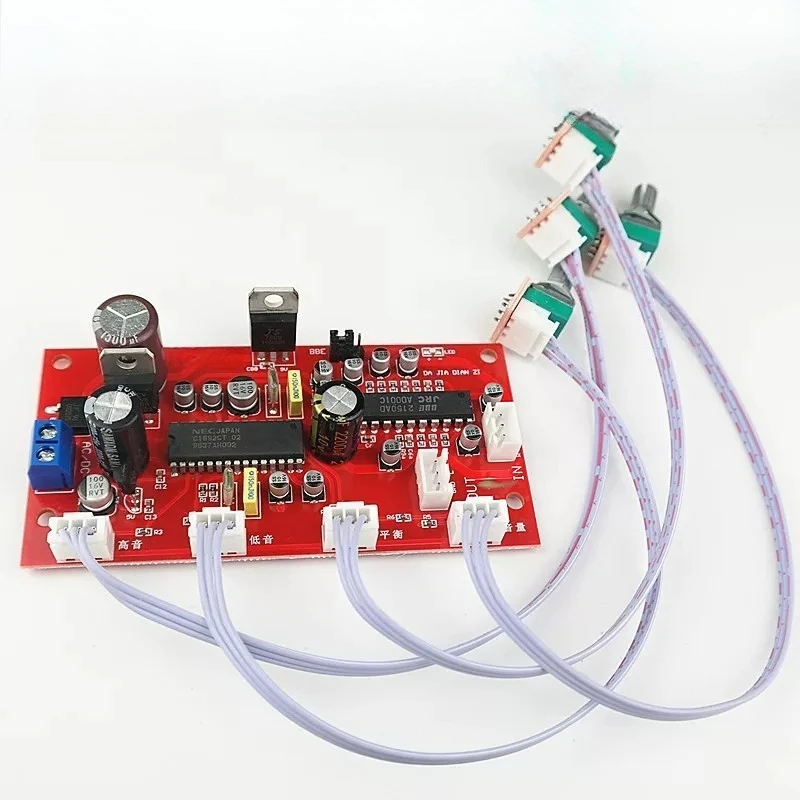 Плата предусилителя HiFi UPC1892 JRC2150 с эффектом BBE, однополярное питание, аудиофильский модуль предусилителя
