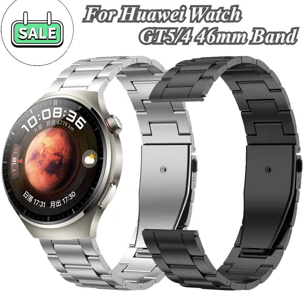 

22mm Titanium Strap for Huawei Watch 4 Pro GT5/4/3/2e/Pro 46mm Metal Wristband for Samsung Galaxy Watch 7/6/Classic/5/4 Correa