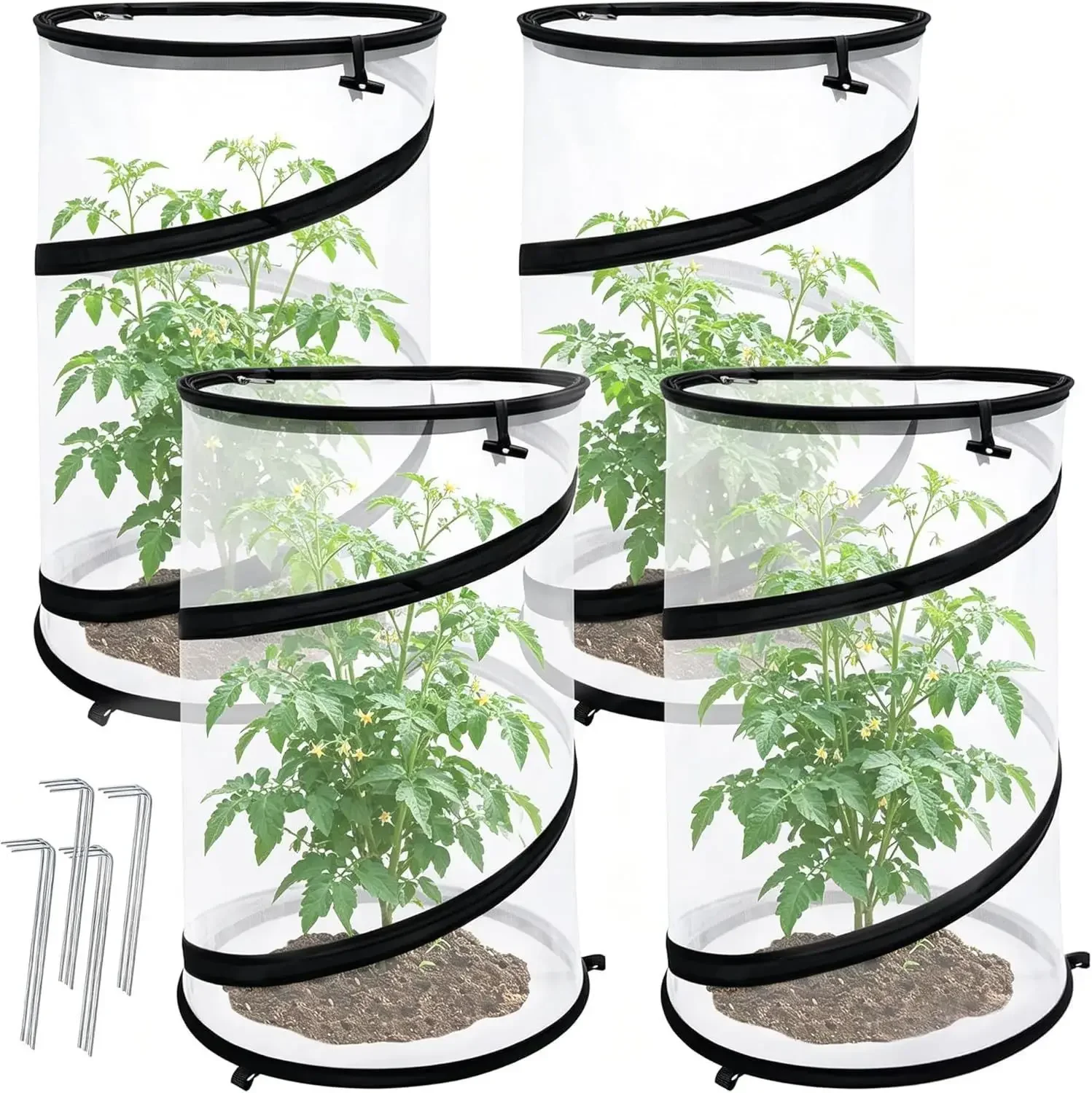 Pop-up Flower Plant Protective Cover Can Store Polyester Breathable Planting Insect Cover for Outdoor Garden Pest Control