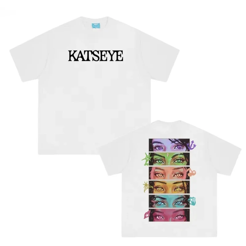 الكورية فتاة مجموعة KATSEYE تي شيرت جديد مانغا StyleTee-shirt الصيف قمة الموضة للرجال والنساء جولة الرقبة Ropa Mujer الاتجاه