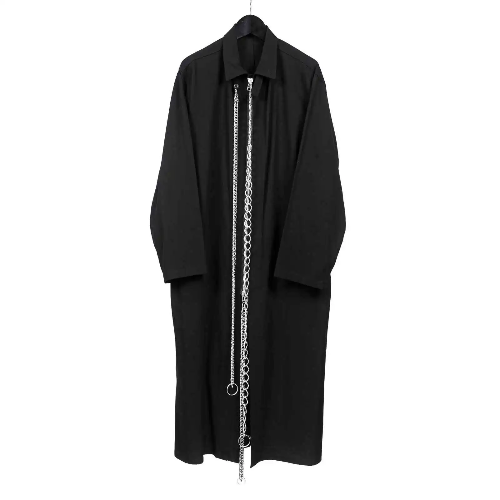 TOP-YAMAMOTO Japanese original Design Dark style niche zipper loose long-sleeved pure cotton shirt