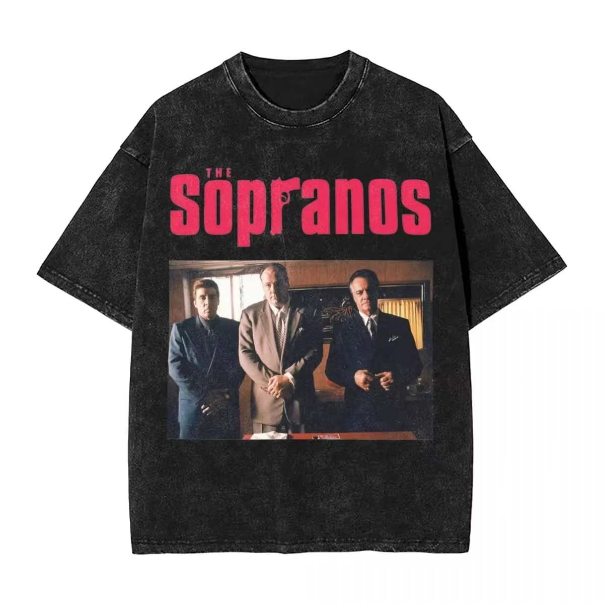 The Sopranos Tony Soprano T-shirt Vintage Washed Aesthetic Streetwear Unisex Oversized Summer Cotton Graphic Tee Clothing Top