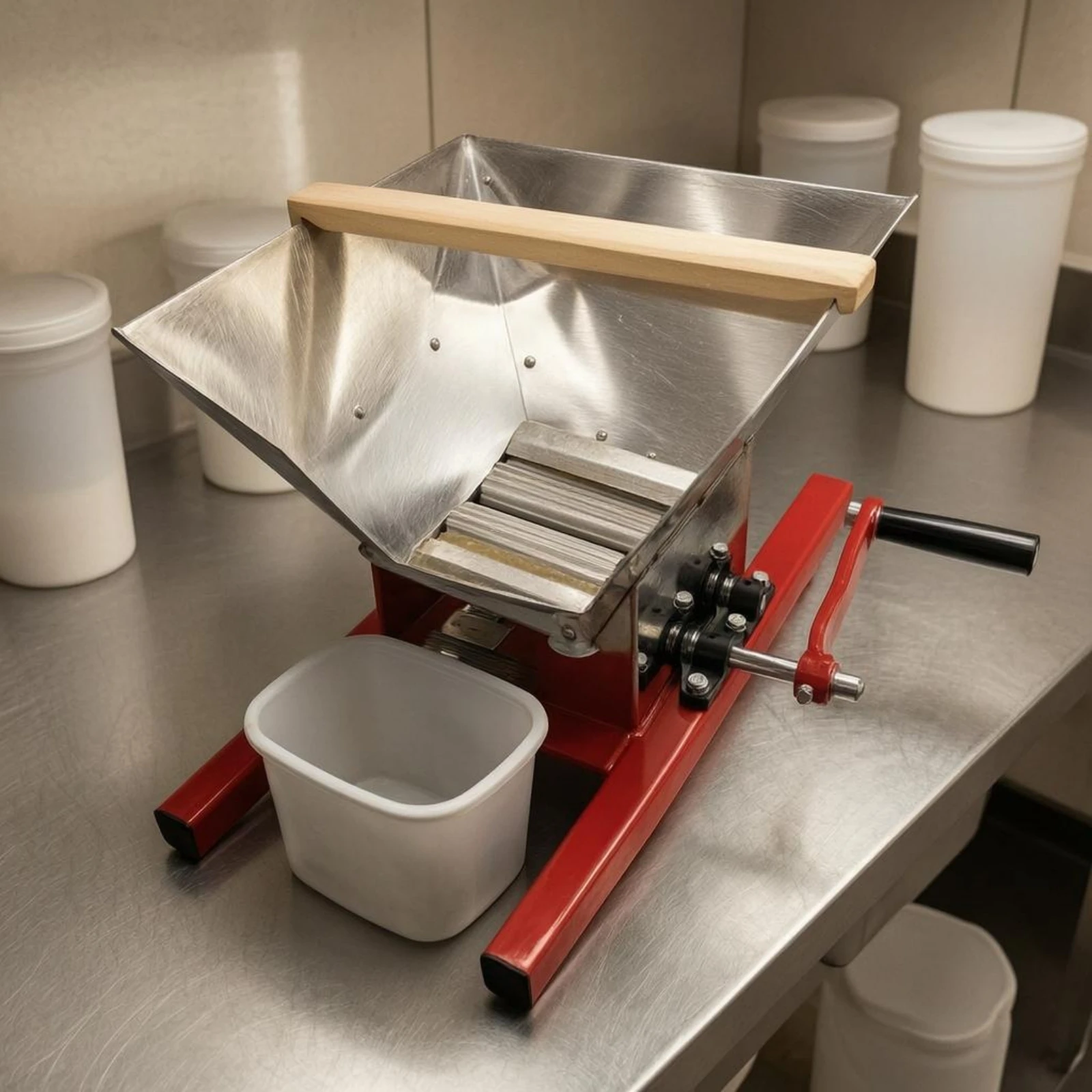 

Manual Fruit Crusher Metal Frame Hand-Cranked Fruit Crusher Food Prep Tool Assembly Required 7L Capacity