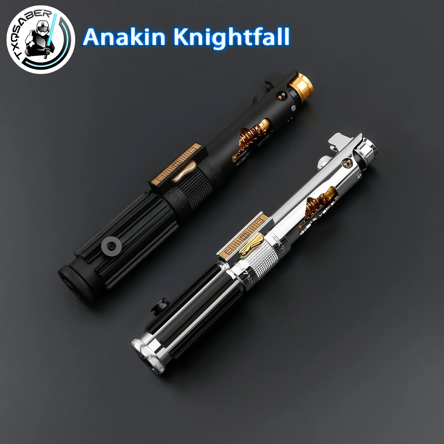 TXQSABER  Anakin Knightfall Skywalk Sword Hilt No Blade Metal Empty Handle comes with Core Smooth Swing FOC Bluetooth Jedi