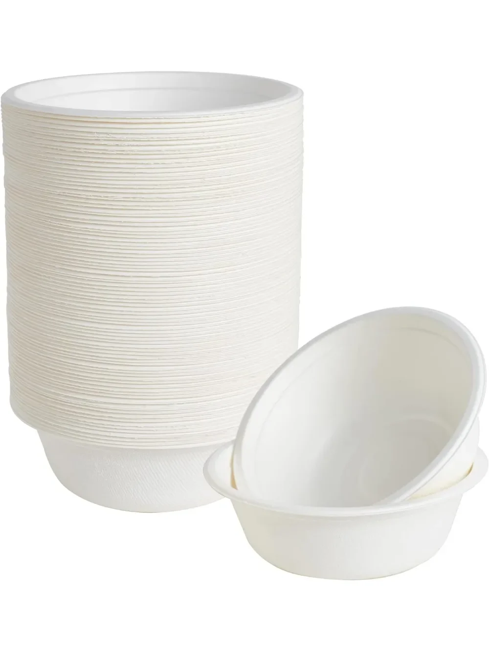 

150 упаковок компостируемых бумажных мисок на 12 унций, сверхпрочное волокно сахарной трости, биоразлагаемые и экологически чистые.