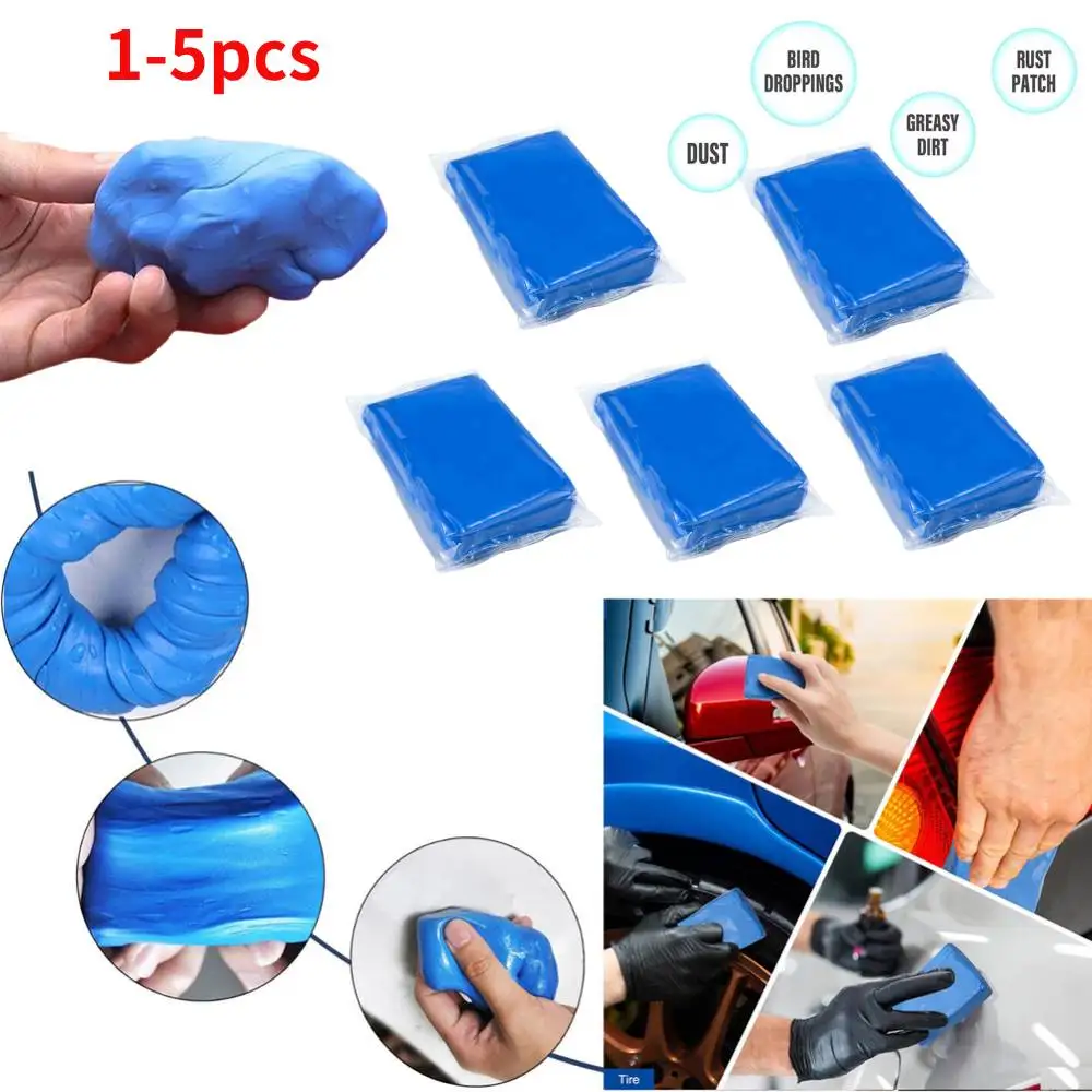 

1-5pcs Vehicle Detailing Magic Cleaning Mud Blue Car Wash Cleaner Sludge Mud Car Magic Clay Bar Auto Detailing Cleaner Too