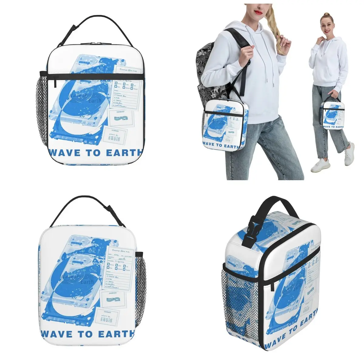 Insulated Lunch Bags Wave To Earth Summer Flows Product Korea Band Food Box New Thermal Cooler Bento Box For Outdoor