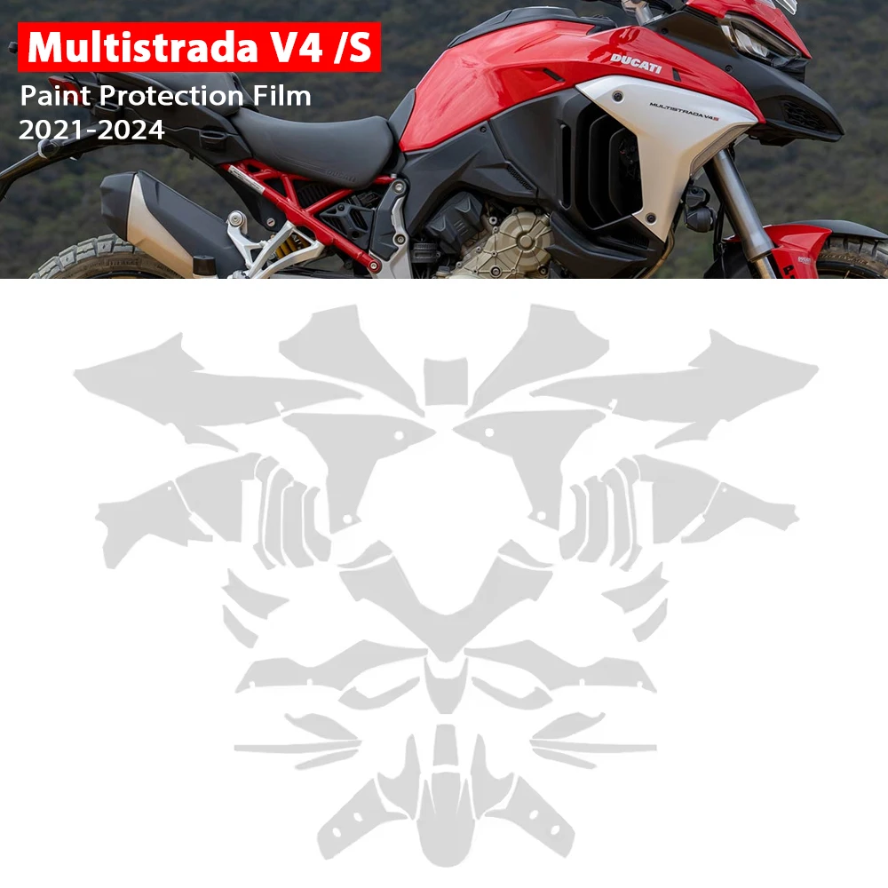 ل Ducati MULTISTRADA V4 /S دراجة نارية بولي TPU الطلاء طبقة حماية PPF المضادة للخدش هدية واقية Multistrada V4S 2021-2024
