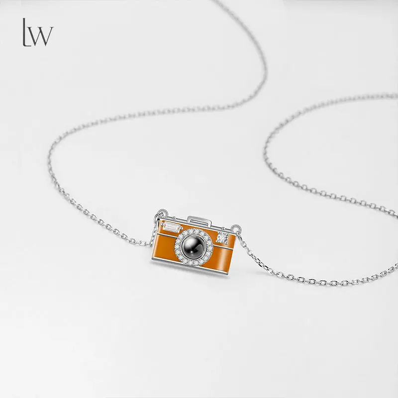 Benutzerdefinierte Fotoprojektionskamera-Halskette, personalisierte Projektions-Halskette mit Bild im Inneren, Geschenke für Frauen, Mutter, Freundin, Ehefrau – Detail 7