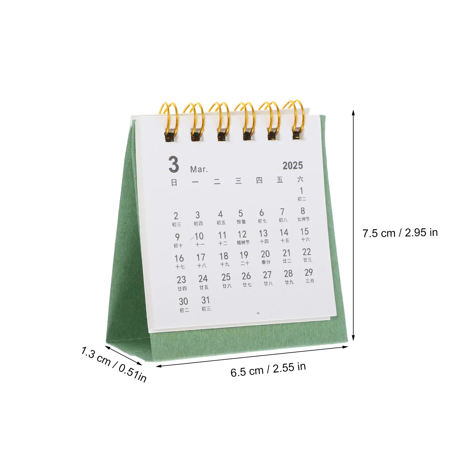 Mini Desk Calendar 2025 Small Desktop Calendar for Office Classroom Dorm Decor Functional Flip Over Design Daily Schedule