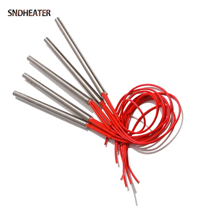 

SNDHEATER 220 В 380 В стержень нагревателя картриджа 6x98/100/105/110/115 мм 150 Вт/160 Вт/170 Вт электрический нагревательный элемент для 3D-принтера 10 шт.