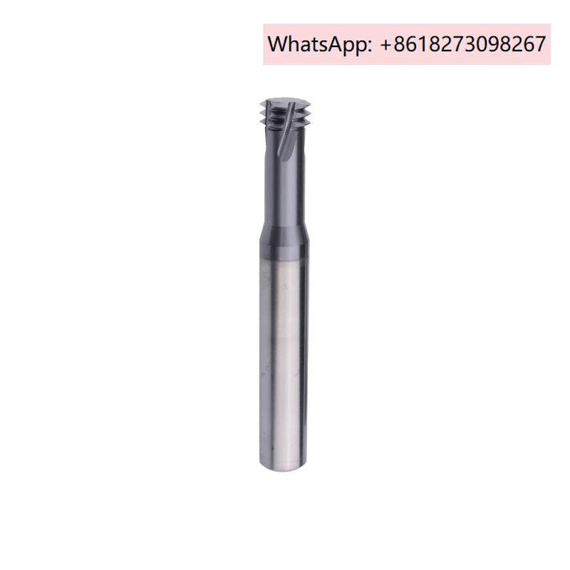 

1PCS high hardness steel three tooth thread milling cutter with small diameter C-N-C milling cutter M0.9M1M1.2M1.4M1.6M2