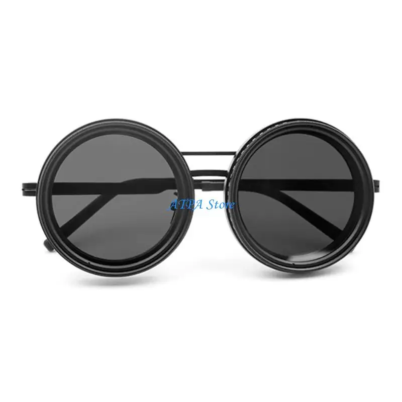 

U13C Polarized Steampunk Sunglasses with Unique Metal Frame Classical Round Sunglasses