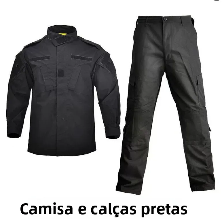 costume-d'entrainement-en-tissu-a-carreaux-fins-noir-pur-de-style-americain-pantalon-long-en-coton-et-polyester-pour-hommes-vetements-militaires-camouflage