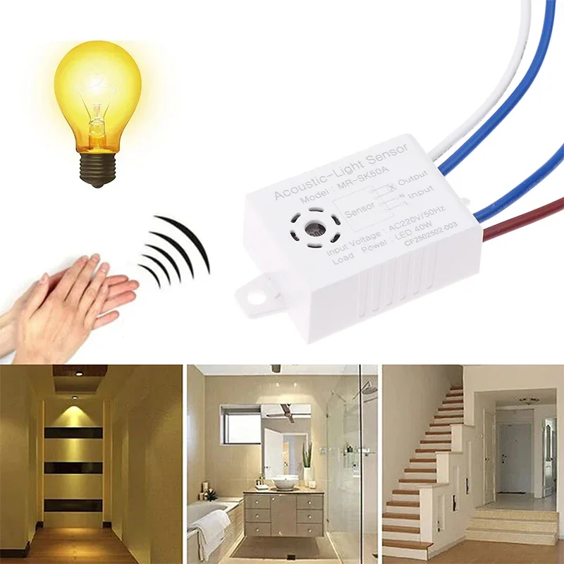 Sound Voice Sensor Switch Modul LED Akusto Optic Control Induktionsschalter Automatische Sprachsteuerung Sensor Detektor