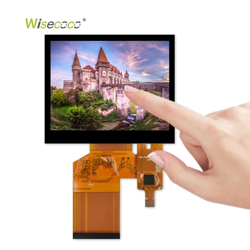 Wisecoco Customized 3.5 Inch Tft Lcd Display I2C Capacitive Touch 320*240 Full Angle Tft Lcd Display Module