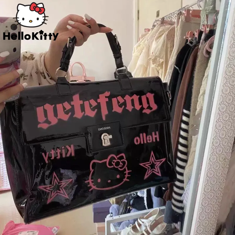 Sanrio Hello Kitty Korean Version Handbag Sweet Cool Spicy Girl Versatile Bag Women Fashion Trend Kawaii Y2k Style Crossbody Bag