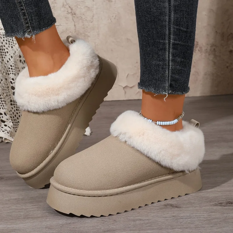 Women's new winter style versatile snow boots, fashionable and comfortable, with thick padding and large size cotton shoes 2026 view 6