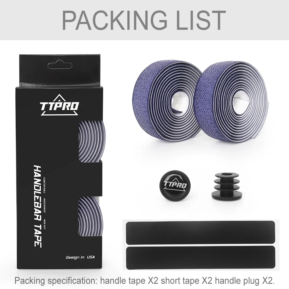 شريط مقود الدراجة بنمط السحلية من TTPRO مضاد للانزلاق وممتص للصدمات وقبضة مقاومة للتآكل للدراجات على الطرق والحصى