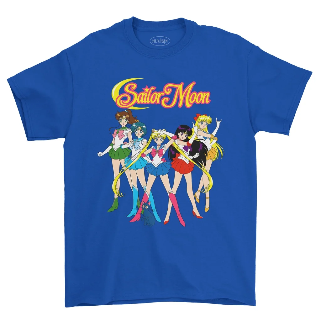 Japońska koszulka Sailor Moon Retro Animation męska bawełniana koszulka letnia nowa retro męska i damska odzież uliczna
