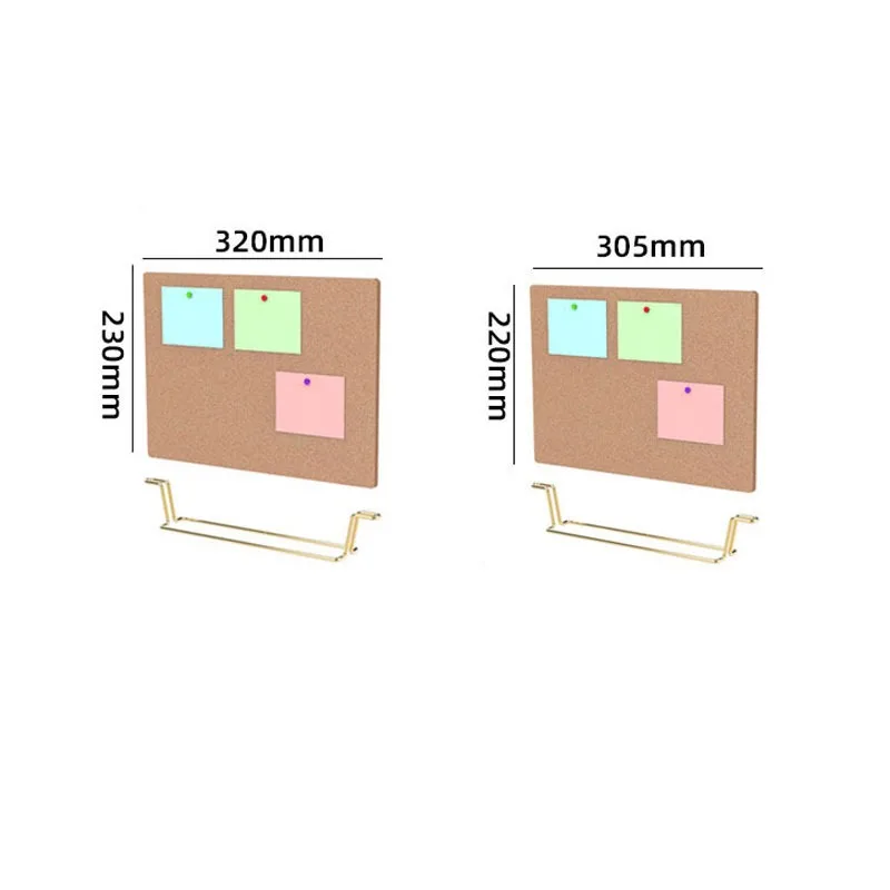 Display Vintage Rectangular Desktop Memo Board Bulletin Board Message Memo Cork Board Display Picture Pin Table Stand