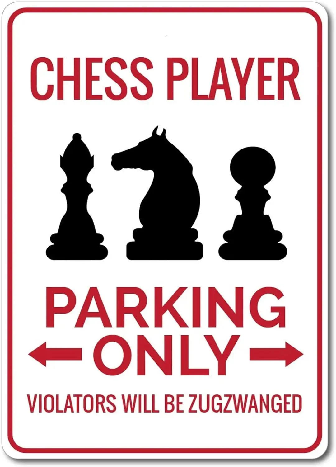 Chess Player Sign, Chess Player Parking Sign, Chess Piece Decor, Chess Lover Gift, Chess Lover Sign, Chess Sign Garage, Off sign