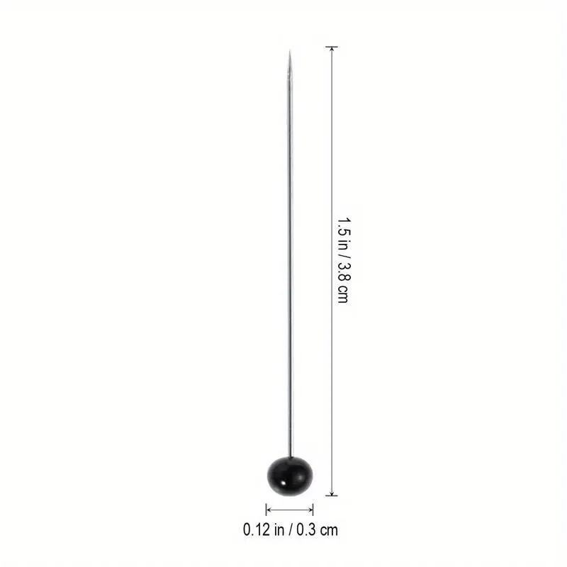 50/100Pcs Fashion Sewing Needles Colored Glass/Ceramics Head Bead Pin Stitch Knitting Needles Sewing Fixed DIY Safety Pin 35mm