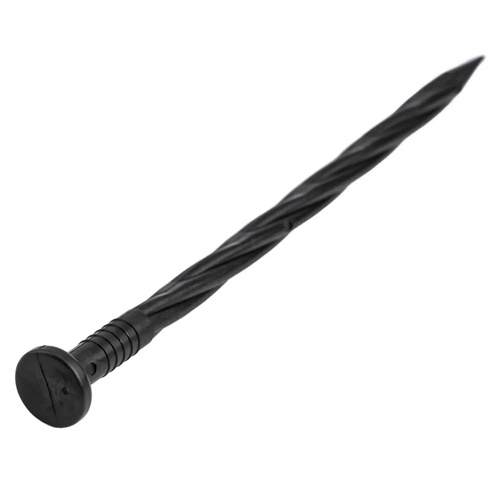 

30pcs 8in Landscape Anchoring Spikes Edging Stake Spiral Nylon Patio Garden Anchor Nails 20CM Black Pegs For All Soil Fixing