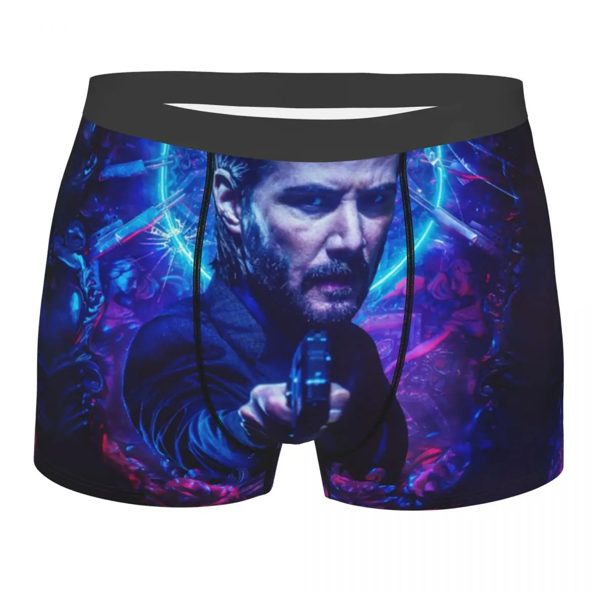 Male Cool Keanu Reeves Underwear John Wick Boxer Briefs Soft Shorts Panties Underpants