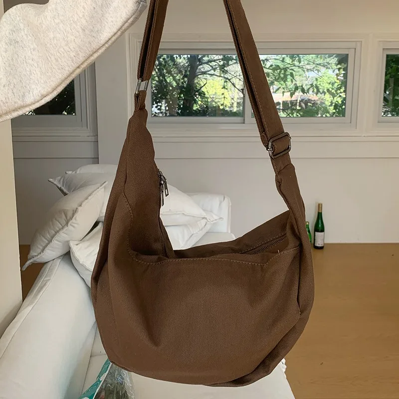 

Diagonal cross bag commuting tote bag large capacity 2024 new lazy style versatile sail bag shoulder bag