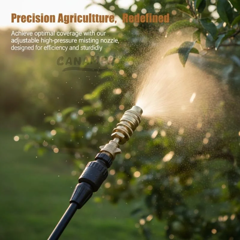 Durable Brass Nozzle 1PC for Agriculture With Adjustable Jet and Mist Spray for All Weather Irrigation