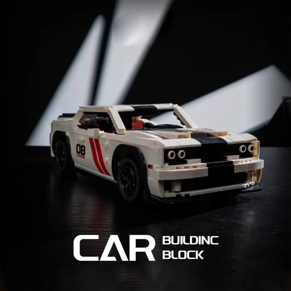 

MOC City Street Racing Hellcats Sports Car Building Blocks Technical GT Super Speed Racer Vehicle Bricks Garage Toys Kids Gifts