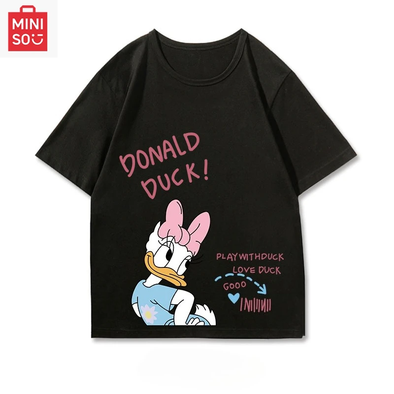 

Donald Duck Daisy parent-child summer wear, baby half-sleeved, family of three short sleeved, trendy, loose and comfortable