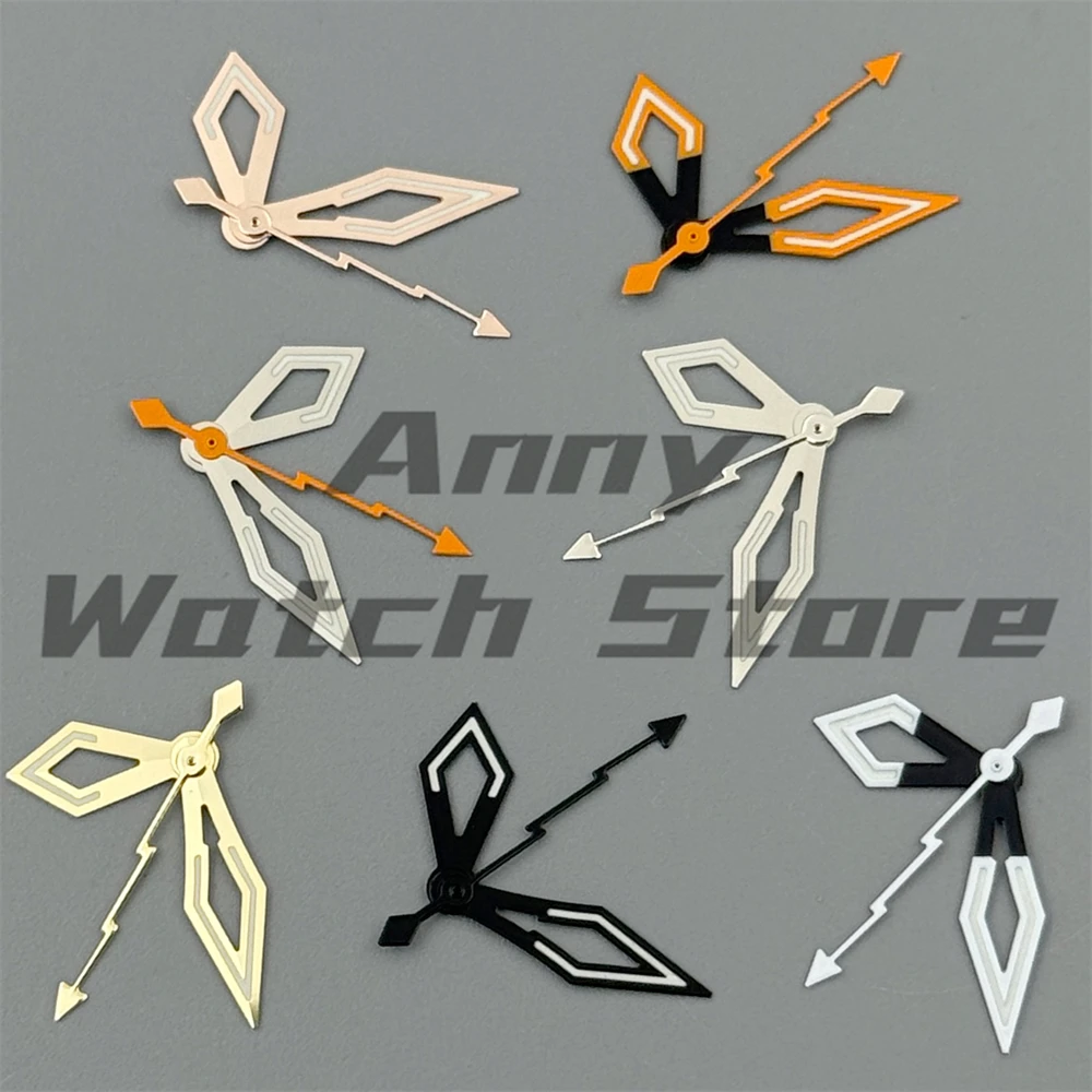 

Детали для часов, указатель, золотой, белый, оранжевый, черный, серебристый, набор из розового золота, подходит для NH35 PT5000, аксессуары для автоматических спортивных часов