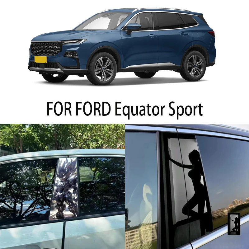 

Door Window Decoration Trims Pillar Posts Stickers Auto Styling For FORD Equator Sport Car accessories