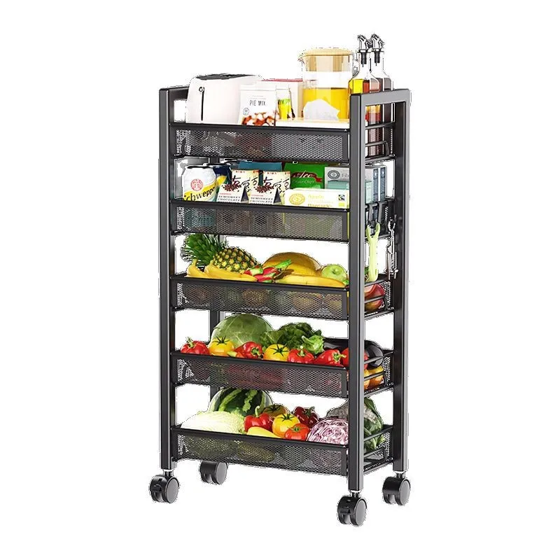 

Stainless steel kitchen rack, floor-to-ceiling multi-functional storage rack