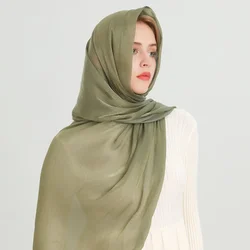 New Modal Jersey Hijab Scarf for Women Stretch Shawl Plain Muslim Headband Fashion Solid Color Long Muffler 180*70cm Neckerchief