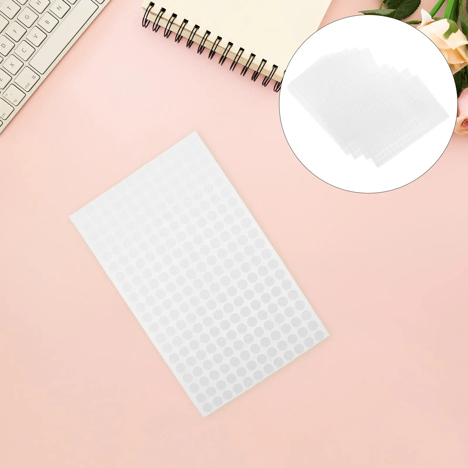 

30 Sheets Round Self-Adhesive Paper Labels 0.4 Inch Writable Removable Circle Sticker Dot Labels for Classroom Office School DIY
